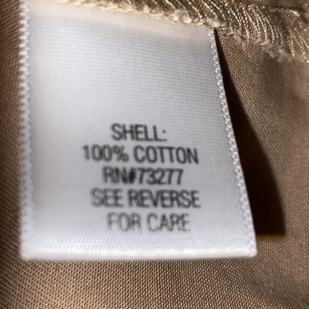 Croft & Barrow utility jacket tan lightweight 4 pockets drawstring size M - Picture 9 of 13